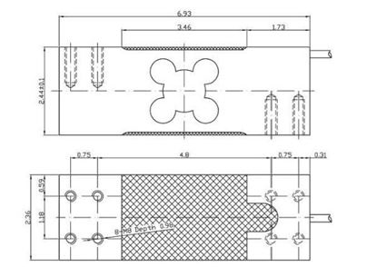 Load Cell IN-SP01 750kg IP68 C3 Platform bench Scale Single Point ...
