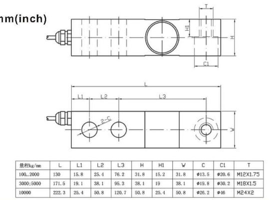 Single ended beam Load Cell IN-3411 10ton shear beam weighing Alloy steel weight force Sensor IP67 For Floor Scale 3.0±0.04mV/V