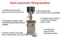 IN-ALF 0.1（%）Semi Automatic 500ml 30kg Liquid Paste 500ml Filling Machine for food medicine